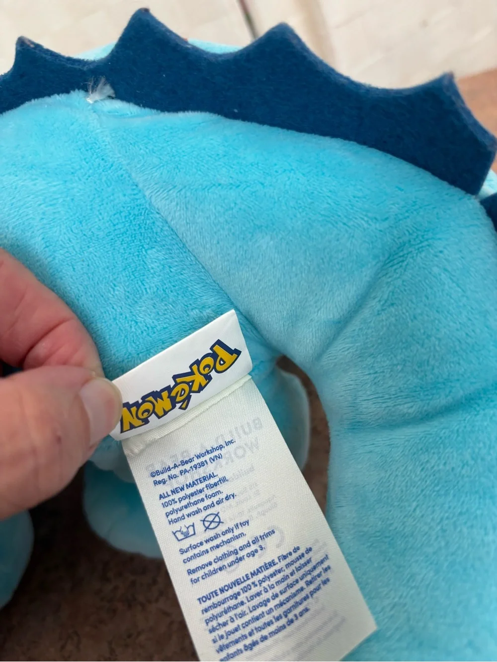 Pokemon Vaporeon build a bear workshop no sound Plush Toy